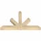 Ekena Millwork Saratoga Rough Sawn Timber Gable Bracket, Douglas Fir, 48"W x 30"H x 4"D x 4"F, 15/12 Pitch GBW048X30X0404SAR00RDF - alternate 4